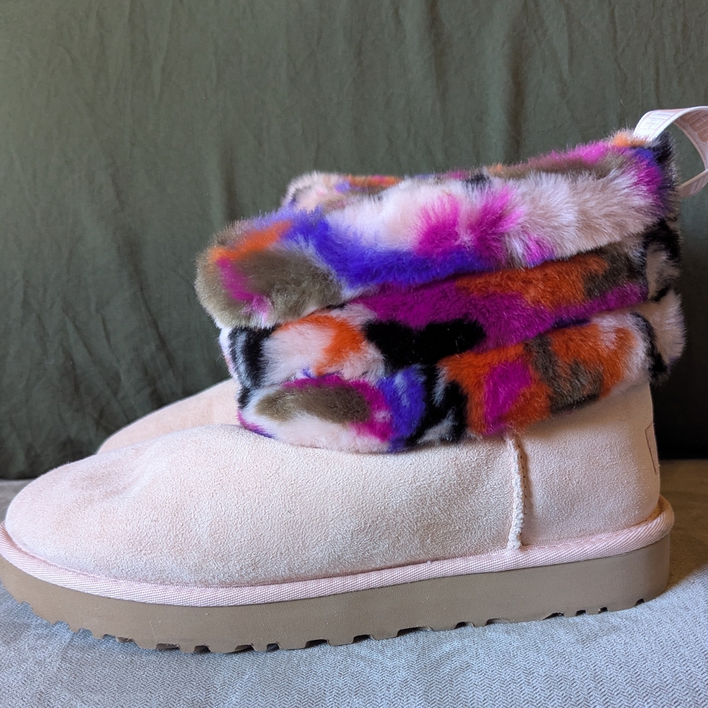 Colorful Faux Fur Lined Boots